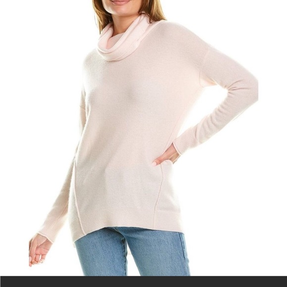 FORTE CASHMERE COWL NECK, DROP SHOULDER, MERINO WOOL AND SILK SWEATER/EUC - Picture 5 of 16